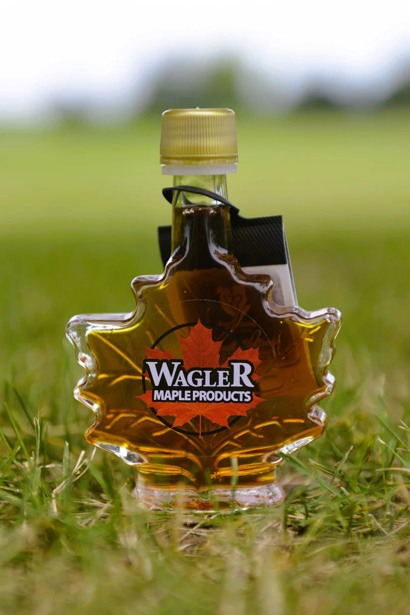 Maple Syrup - Maple Leaf Glass Bottle - Wagler Maple Products