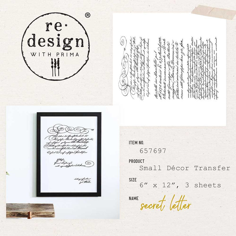 Redesign Decor Small Transfer Secret Letter Gratefully Restored