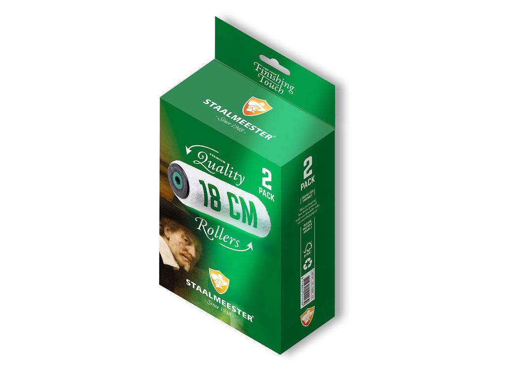 18cm (9mm NAP) Roller 2-Pack - Staalmeester Premium Quality Rollers