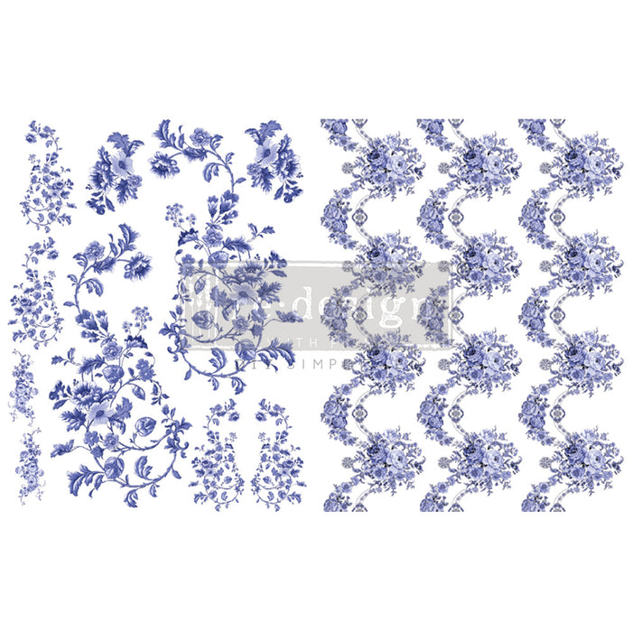 Redesign Decor H2O Petites Transfer - Azure Florals II