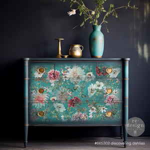 Redesign Decoupage Decor Tissue Paper - Discovering Dahlias