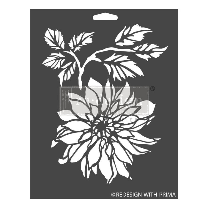 Redesign Decor Stencil - Dahlia Garden