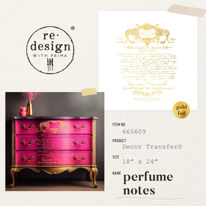 Redesign Decor Transfer - Kacha - Gold Foil - Perfume Notes