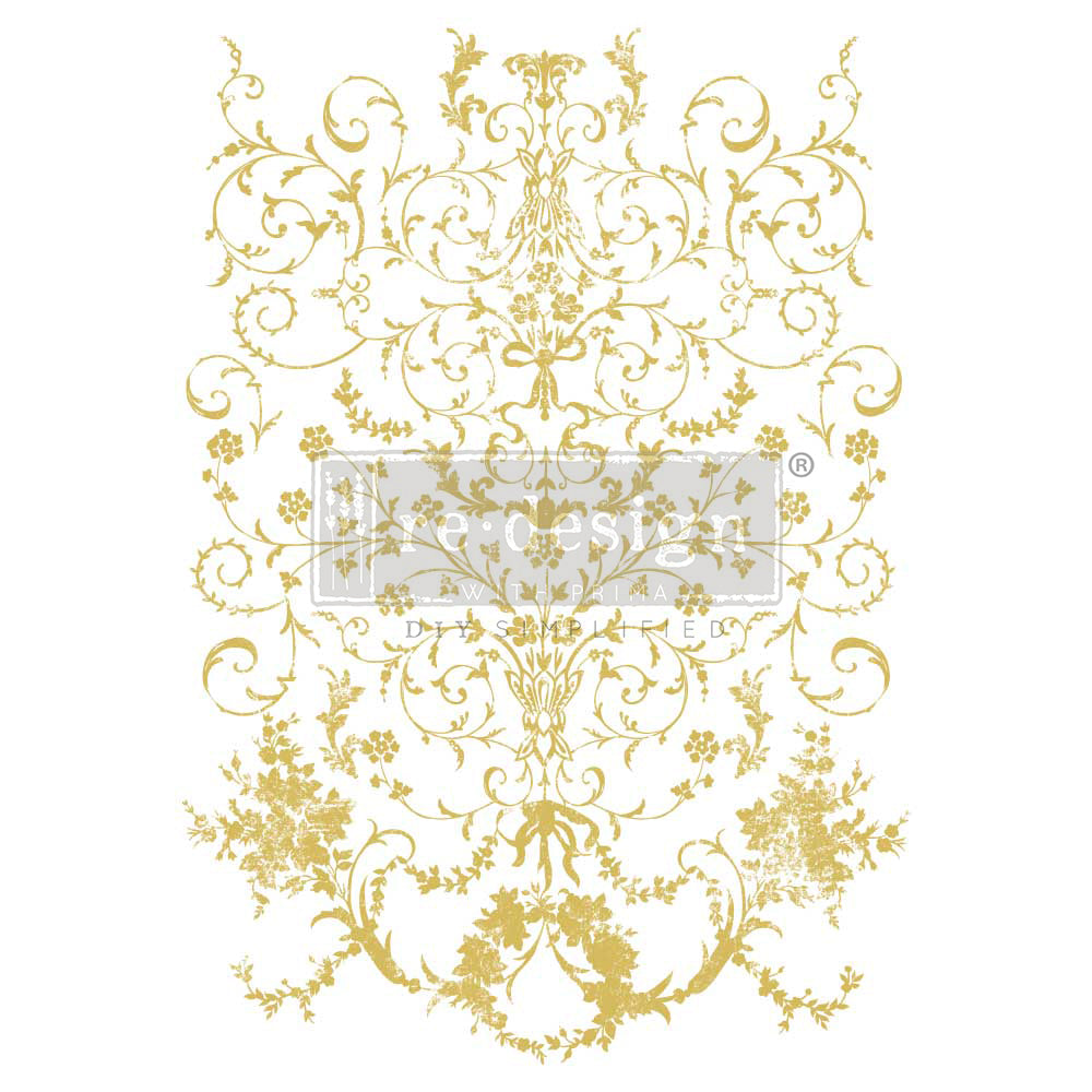 Redesign Decor Transfer - Kacha - Gold Foil - Manor Swirls