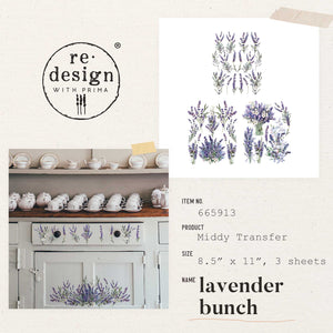 Redesign Decor Middy Transfer - Lavender Bunch