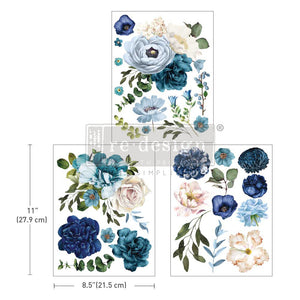 Redesign Decor Middy Transfer - Blue Wildflowers