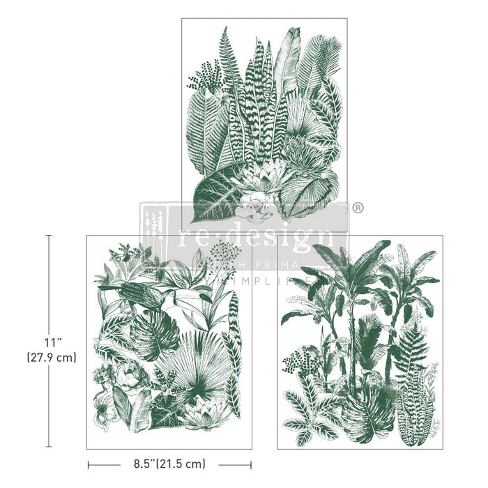 Redesign Decor Middy Transfer - Green Foliage