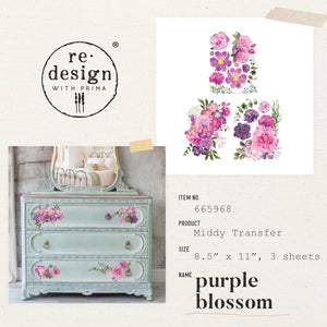 Redesign Decor Middy Transfer - Purple Blossom