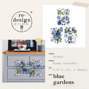 Redesign Decor Middy Transfer - Blue Gardens
