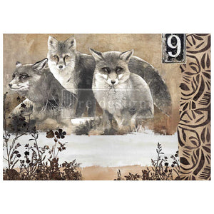 Redesign Decoupage Decor Fiber Tissue Paper A1 - Calm Foxes