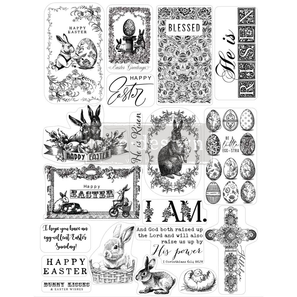 Redesign Decor Clear-Cling Stamps - Easter