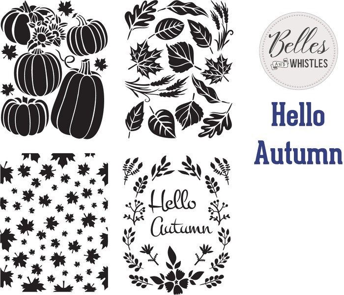 Hello Autumn Stencil - Belles And Whistles