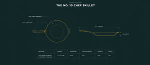 No. 10 Chef Skillet - Cast Iron - Smithey Ironware