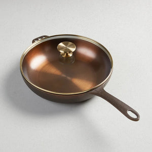 No. 11 Deep Skillet with Glass Lid - Cast Iron - Smithey Ironware