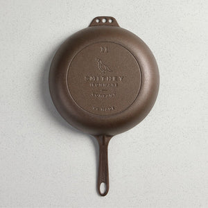 No. 11 Deep Skillet with Glass Lid - Cast Iron - Smithey Ironware