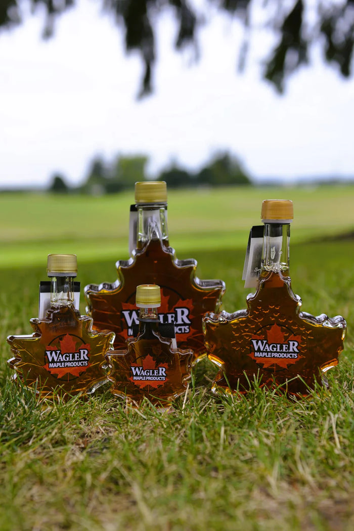 Maple Syrup - Maple Leaf Glass Bottle - Wagler Maple Products