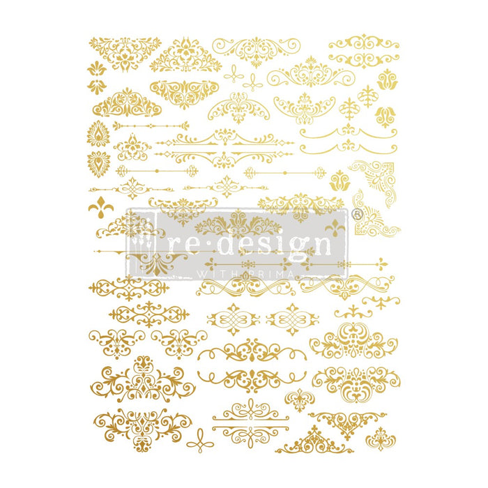 Redesign Gold Transfer - Gilded Ornate Flourishes