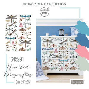 Redesign Decor Transfer - Riverbed Dragonflies