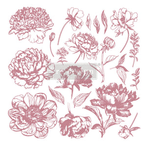 Redesign Decor Clear-Cling Stamps - Linear Floral