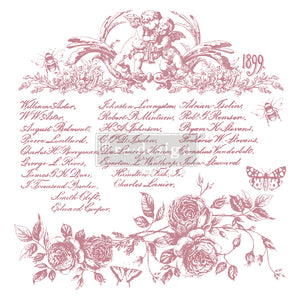 Redesign Decor Clear-Cling Stamps - Floral Script