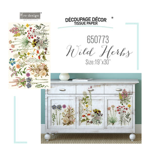 Redesign Decoupage Decor Tissue Paper - Wild Herbs