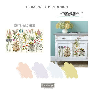Redesign Decoupage Decor Tissue Paper - Wild Herbs