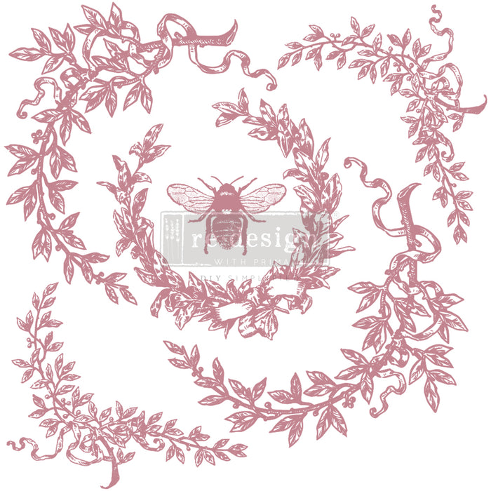 Redesign Decor Clear-Cling Stamps - French Laurels