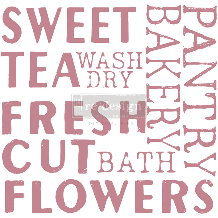 Redesign Decor Clear-Cling Stamps - Sweet Tea