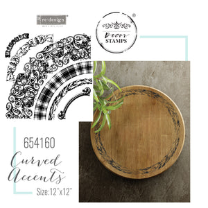 Redesign Decor Clear-Cling Stamps - Curved Accents