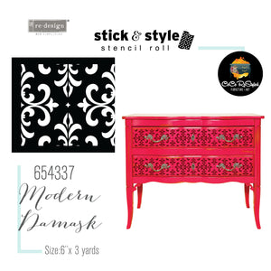 Redesign Stick & Style Stencil Roll - CeCe ReStyled - Modern Damask