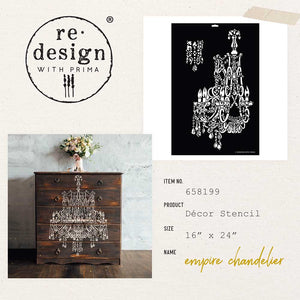 Redesign Decor Stencil - Empire Chandelier