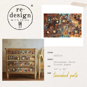 Redesign Decoupage Decor Tissue Paper -Tarnished Parts