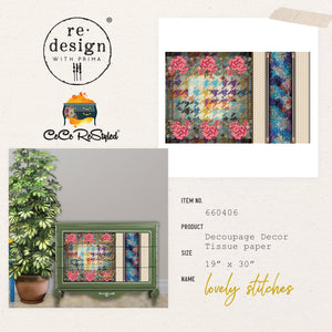 Redesign Decoupage Decor Tissue Paper - CeCe ReStyled - Lovely Stiches