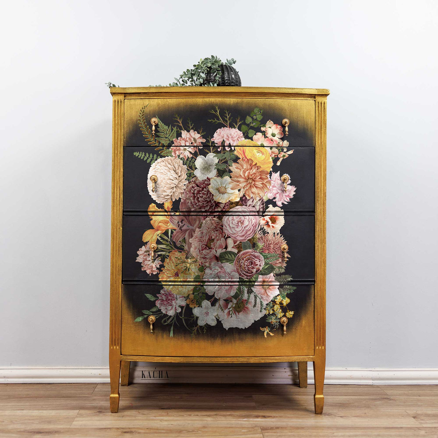 Antique floral best sale painted furniture