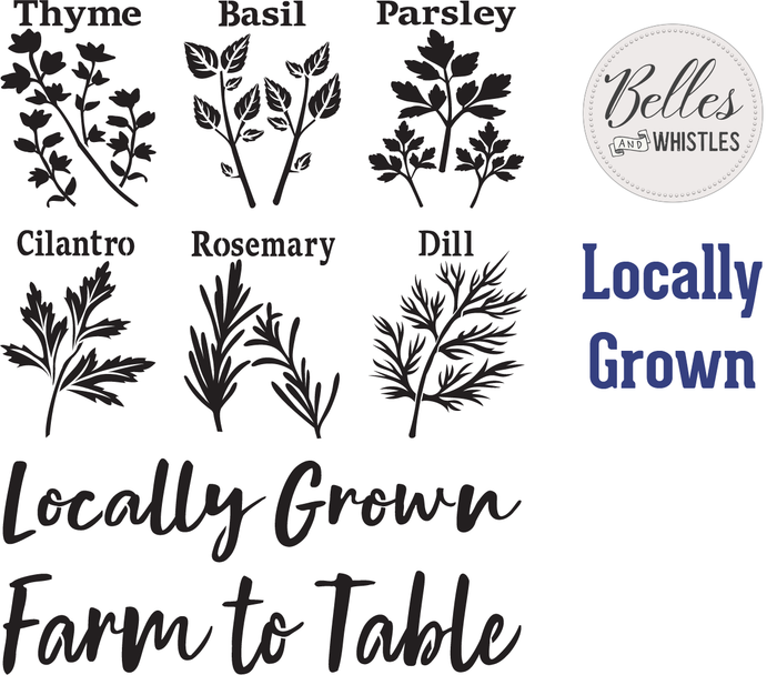 Locally Grown Stencil - Belles And Whistles