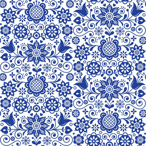 Blue Glass Ornate Premium Rice Decoupage Paper - Belles And Whistles