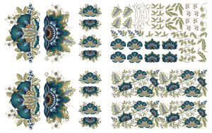 Embroidered Lotus Transfer - Belles And Whistles