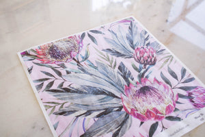 Tropical on Pink Premium Rice Decoupage Paper - Belles And Whistles
