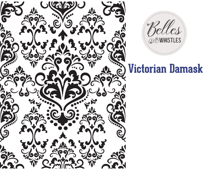 Victorian Damask Stencil - Belles And Whistles