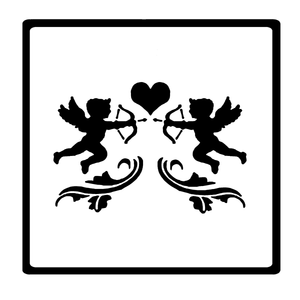 Stencil - Dual Cupid - Dixie Belle Paint