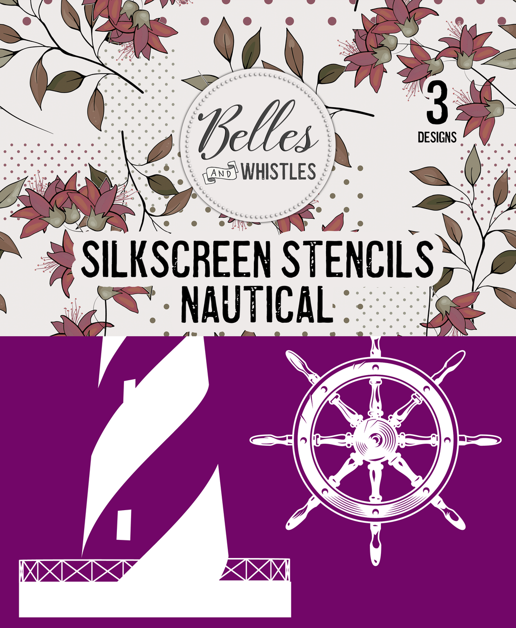 Nautical Silkscreen Stencil Package - Belles And Whistles