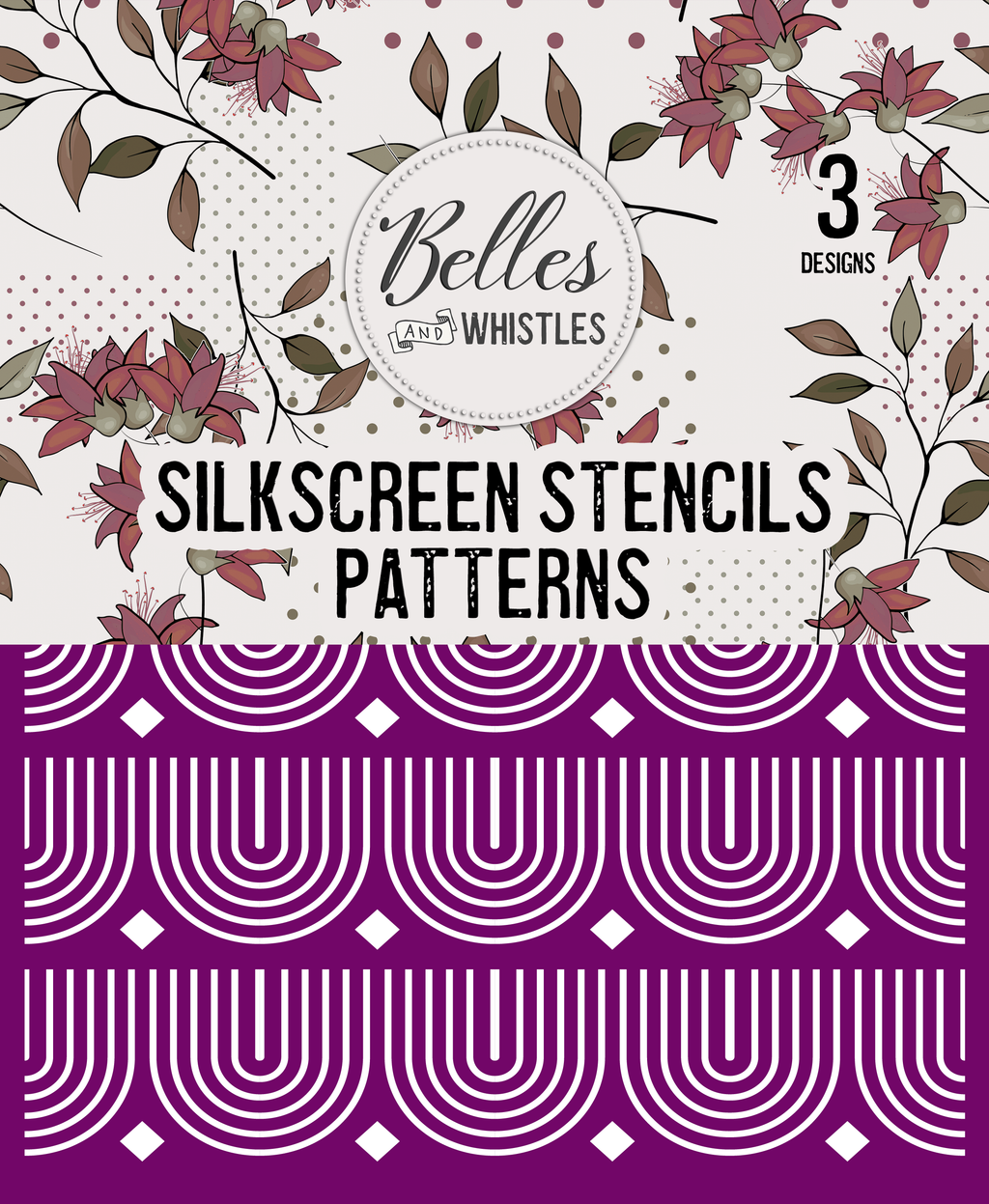 Patterns Silkscreen Stencil Package - Belles And Whistles