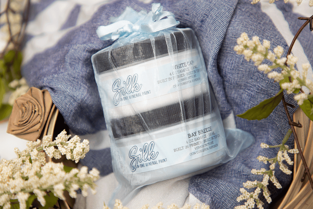 Silk Sample Kit - White Cap & Bay Breeze - Silk All-In-One Mineral Paint