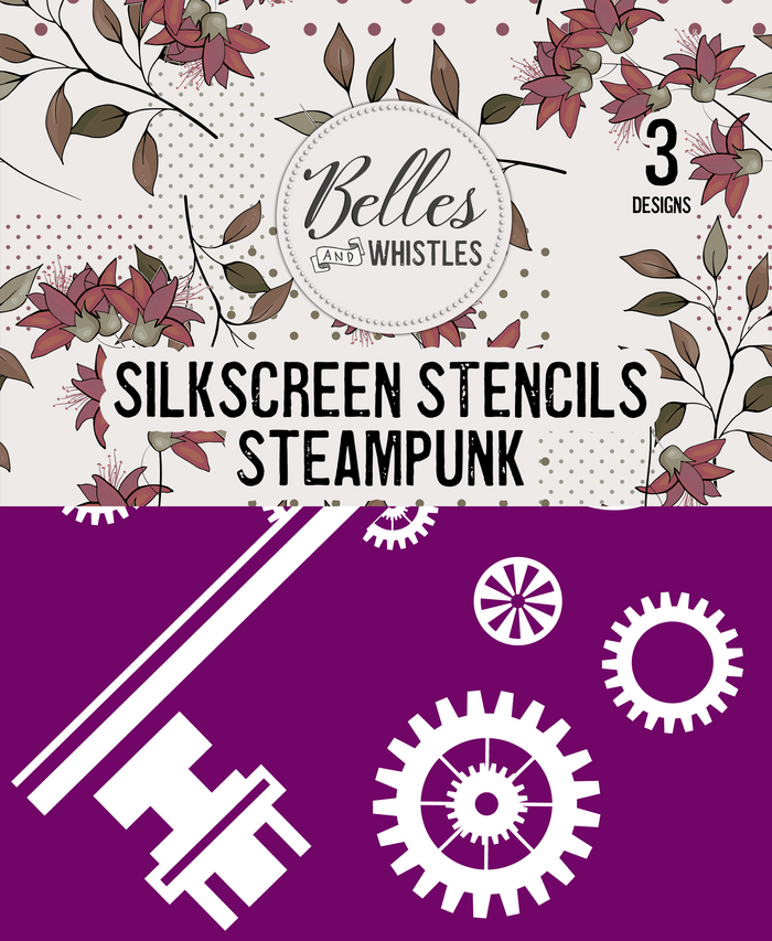 Steampunk Silkscreen Stencil Package - Belles And Whistles