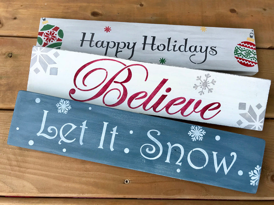 Trio of Stand-Alone Wooden Signs – Nov 22, 2018
