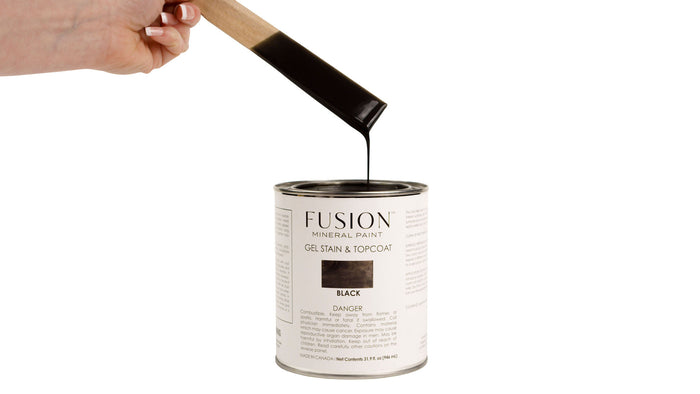 Gel Stain & Topcoat - Black - Fusion Mineral Paint
